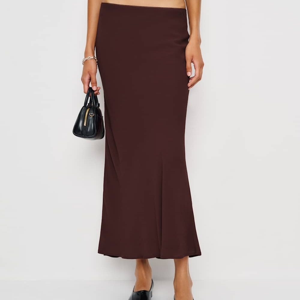Reformation Brown slip skirt